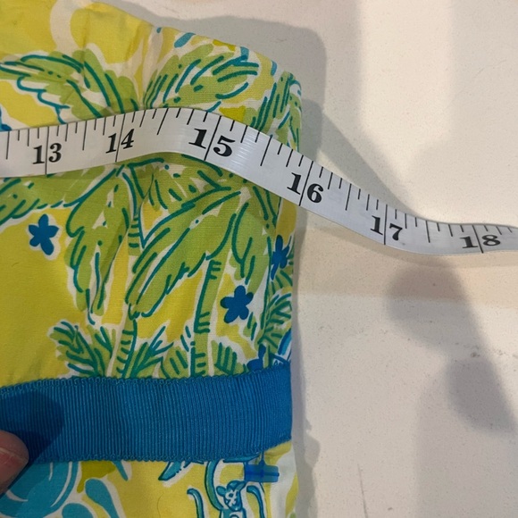 Lilly Pulitzer VTG white label Sabrina cruising sundress yellow/blue 6 strapless - Picture 6 of 8